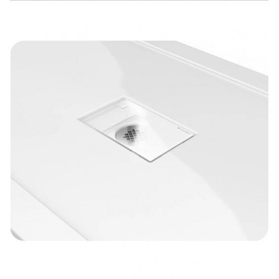 Fleurco ADF36 Quad Acrylic Low Profile Rectangular Shower Base with Concealed Center Drain