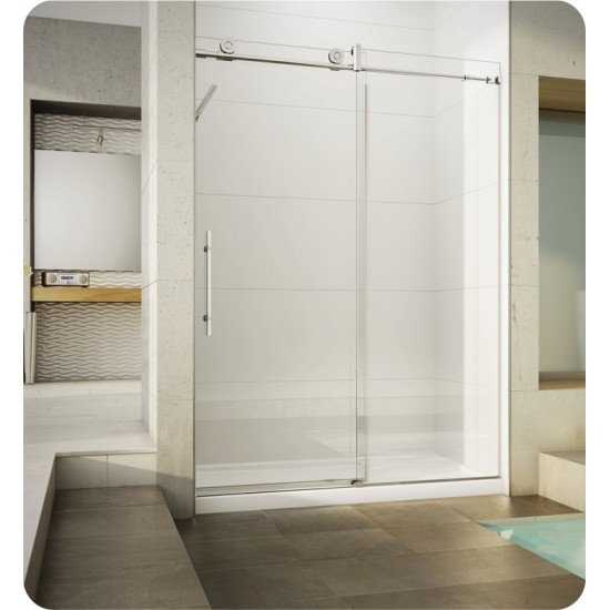 Fleurco KN45 KN Kinetik In-Line 48 Sliding Shower Door and Fixed Panel with Flush-Pull Handle