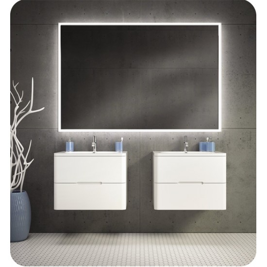 Fleurco MHA6036 HALO Mirror 60" W x 36" H with Defogger and Light