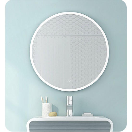 Fleurco MHAR2424 HALO Round Mirror 24" W x 24" H with Defogger and Lighting