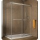 Fleurco NGU48 Gemini Frameless Bypass 48 Sliding Shower Doors with Return Panel