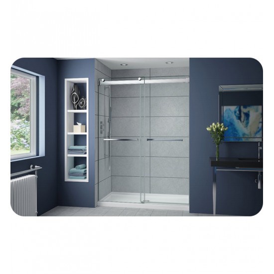 Fleurco NP148 Gemini Plus Frameless Bypass 48 Sliding Shower Doors