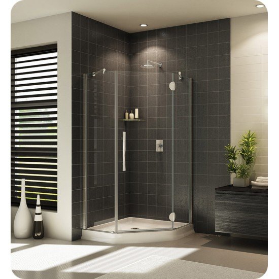 Fleurco PXNA Platinum Neo Angle Single Shower Door with Glass to Glass Hinges and Support Bar System