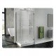 Fleurco PJC-40 Fleurco Pura Cube 30 3/16" - 30 9/16" Frameless Shower Door with Return Panel and Wall-Mount Hinges