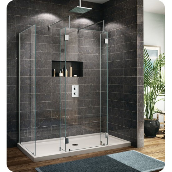 Fleurco V6303 Evolution 6' Walk in Shower Enclosure with 2 Side Glass Panels V6303