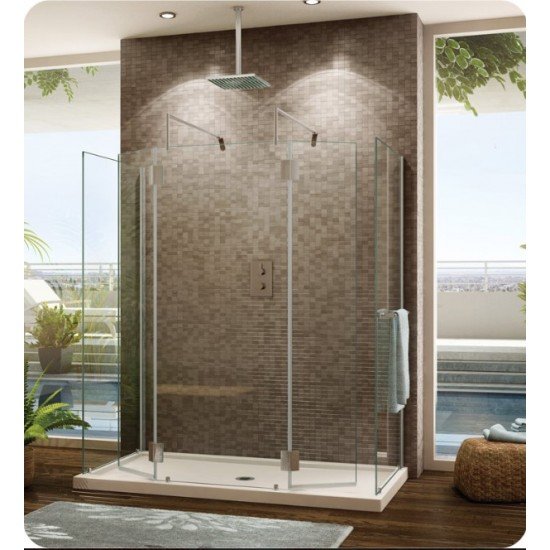 Fleurco VW6308 Evolution 6' Walk in Square Top Shower Enclosure with 2 Side Glass Panels VW6308