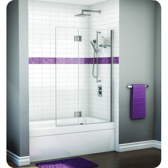 Fleurco VWXSH24 Evolution Monaco Square Top Tub Shield with Fixed Panel and Support Bar System