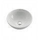 Kraus C-KCV-141-1002 White Ceramic 15 3/4" Round Single Bowl Vessel Bathroom Sink with Sheven Faucet