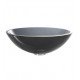 Kraus GV-104-14 Clear Black 14" Glass Round Single Bowl Vessel Bathroom Sink