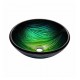 Kraus GV-391-19MM Nature 17" Single Bowl Nei Tempered Glass Vessel Bathroom Sink in Green