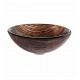 Kraus GV-398-19MM Nature 17" Single Bowl Gaia Tempered Glass Vessel Bathroom Sink in Copper Brown