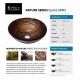 Kraus GV-398-19MM Nature 17" Single Bowl Gaia Tempered Glass Vessel Bathroom Sink in Copper Brown