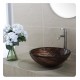 Kraus GV-398-19MM Nature 17" Single Bowl Gaia Tempered Glass Vessel Bathroom Sink in Copper Brown