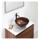 Kraus GV-398-19MM Nature 17" Single Bowl Gaia Tempered Glass Vessel Bathroom Sink in Copper Brown