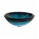 Kraus GV-399-19MM Nature 17" Single Bowl Ladon Tempered Glass Vessel Bathroom Sink in Blue