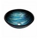 Kraus GV-399-19MM Nature 17" Single Bowl Ladon Tempered Glass Vessel Bathroom Sink in Blue