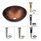 Kraus GV-580 Copper 17" Illusion Glass Round Single Bowl Vessel Bathroom Sink