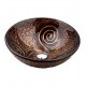 Kraus GV-650-19MM Copper 17" Luna Glass Round Single Bowl Vessel Bathroom Sink