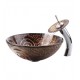 Kraus GV-650-19MM Copper 17" Luna Glass Round Single Bowl Vessel Bathroom Sink