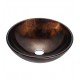 Kraus GV-684 Copper 17" Pluto Glass Round Single Bowl Vessel Bathroom Sink