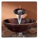 Kraus GV-684 Copper 17" Pluto Glass Round Single Bowl Vessel Bathroom Sink