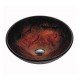 Kraus GV-710 Copper 17" Lava Glass Round Single Bowl Vessel Bathroom Sink