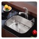 Kraus KBU12 23" Single Bowl Undermount Stainless Steel Rectangular Kitchen Sink