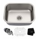 Kraus KBU12 23" Single Bowl Undermount Stainless Steel Rectangular Kitchen Sink