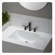 Kraus KCU-251 Elavo 23 1/4" Large Rectangular Ceramic Undermount Bathroom Sink with Overflow in White