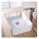 Kraus KCV-121 White Ceramic 18 3/4" Rectangular Single Bowl Vessel Bathroom Sink