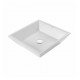 Kraus KCV-125 White Ceramic 16" Square Single Bowl Vessel Bathroom Sink