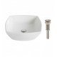 Kraus KCV-126 Elavo 16 1/2" Flared Ceramic Square Single Bowl Vessel Bathroom Sink