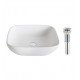 Kraus KCV-127 Elavo 18 1/8" Soft Square Ceramic Vessel Bathroom Sink