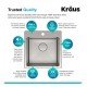 Kraus KHT301-18 Standart Pro 18" Single Bowl Drop-In Stainless Steel Square Kitchen Sink