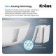 Kraus KSU-7MW Natura 14 5/8" Solid Surface Stone Nano Coating Undermount Square Bathroom Sink in Matte White