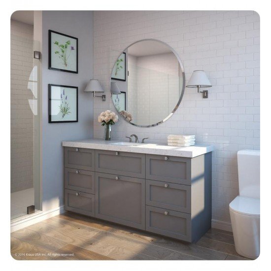 Kraus FUS-14003BN Kohra 4 7/8" Double Handle Widespread Bathroom Sink Faucet with Lift Rod Drain