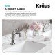 Kraus KBF-1201 Arlo 8" One Hole Bathroom Sink Faucet with Lift Rod Drain and Deck Plate