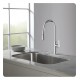 Kraus KBU14-1630-42 31 1/2" Single Bowl Undermount Stainless Steel Kitchen Sink with Nola Pull-Down Faucet and Soap Dispenser