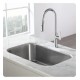 Kraus KBU14-1630-42 31 1/2" Single Bowl Undermount Stainless Steel Kitchen Sink with Nola Pull-Down Faucet and Soap Dispenser