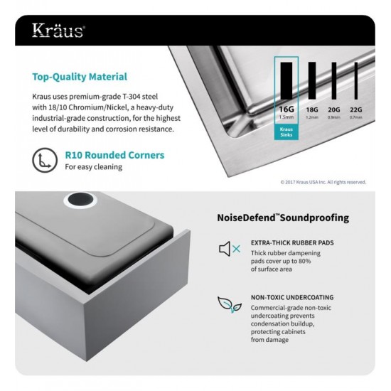 Kraus KBU24-1630-42 32" Double Bowl Undermount Stainless Steel Kitchen Sink with Nola Pull Down Kitchen Faucet and Soap Dispenser