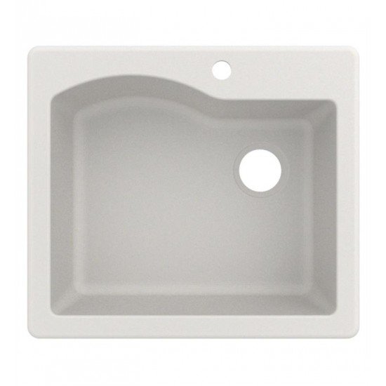 Kraus KGD-441 Quarza 25" Single Bowl Undermount/Drop-In Composite Granite Kitchen Sink