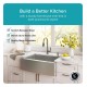 Kraus KHU100-30-1630-42 30" Single Bowl Undermount Stainless Steel Kitchen Sink with Nola Pull Down Kitchen Faucet and Soap Dispenser