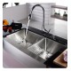 Kraus KHU100-30-1630-42 30" Single Bowl Undermount Stainless Steel Kitchen Sink with Nola Pull Down Kitchen Faucet and Soap Dispenser