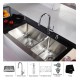 Kraus KHU100-30-1630-42 30" Single Bowl Undermount Stainless Steel Kitchen Sink with Nola Pull Down Kitchen Faucet and Soap Dispenser