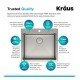 Kraus KHT301-25 Standart Pro 25" Single Bowl Drop-In Stainless Steel Square/Rectangular Kitchen Sink