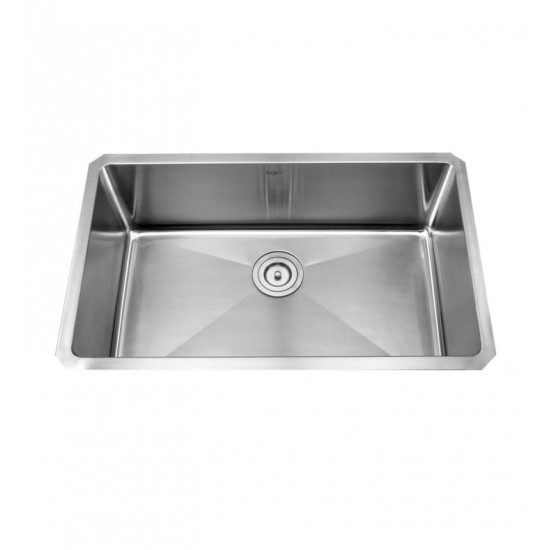 Kraus KHU100-30-KPF2230-KSD30 30" Single Bowl Undermount Stainless Steel Kitchen Sink with Kitchen Faucet and Soap Dispenser