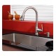 Kraus KHU100-30-KPF2230-KSD30 30" Single Bowl Undermount Stainless Steel Kitchen Sink with Kitchen Faucet and Soap Dispenser