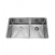 Kraus KHU103-33-KPF2230-KSD30SN 32 3/4" Double Bowl Undermount Stainless Steel Kitchen Sink with Kitchen Faucet and Soap Dispenser