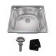 Kraus KTM24 25" Single Bowl Drop-In Stainless Steel Square Kitchen Sink