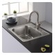 Kraus KTM25 25" Single Bowl Drop-In Stainless Steel Square Kitchen Sink